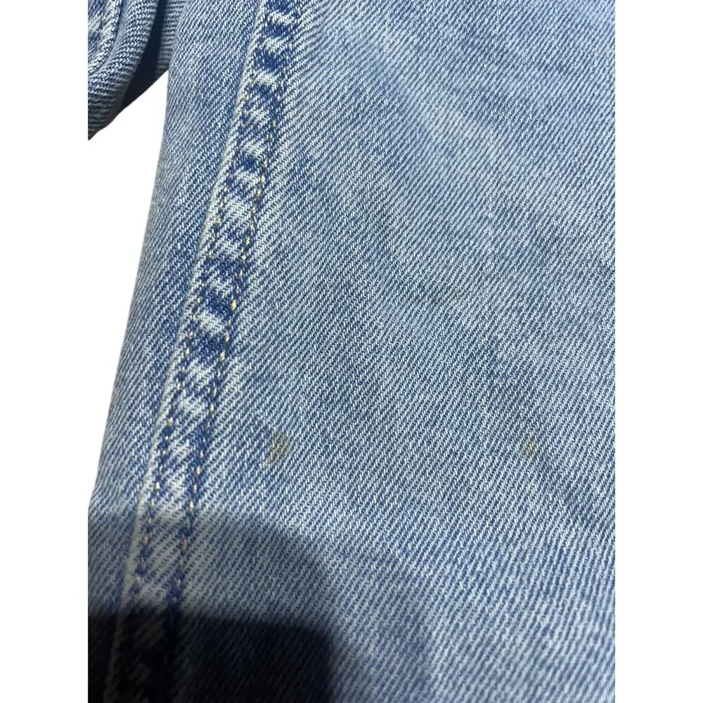 Justice Bromo girls size 12 light wash wide leg denim jeans